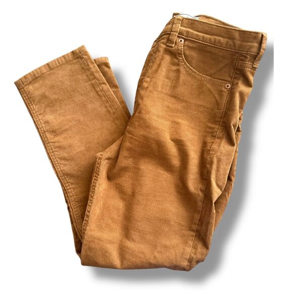 GAP Pants - Gap Vintage Slim High Rise Corduroy Pants Women’s Size 28 6S Gold Straight Leg
